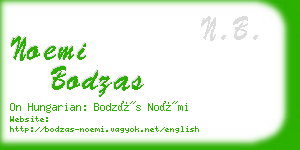 noemi bodzas business card